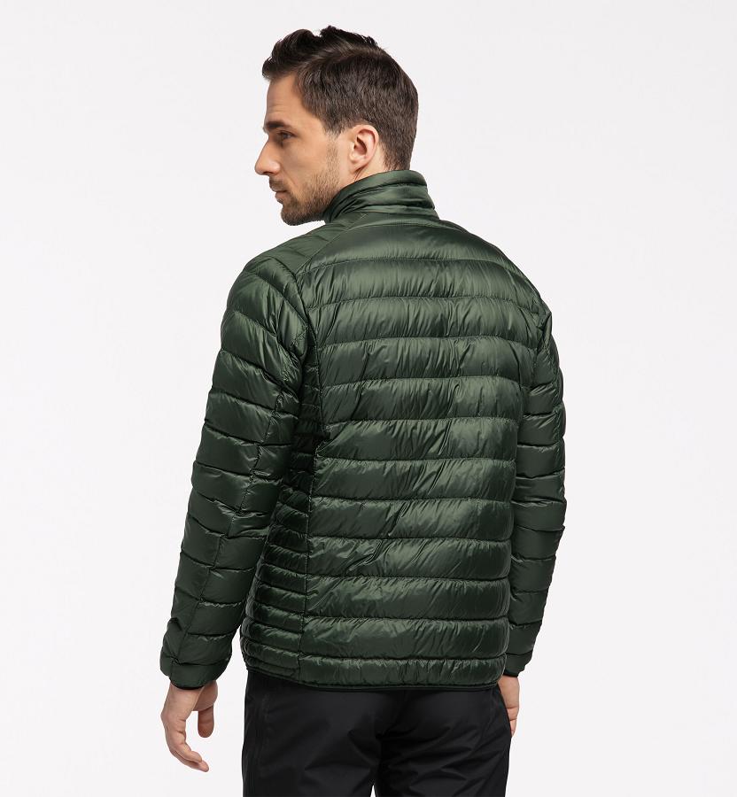 Haglöfs Mens Roc Down Jacket Dark Green New Zealand 79064SAEU